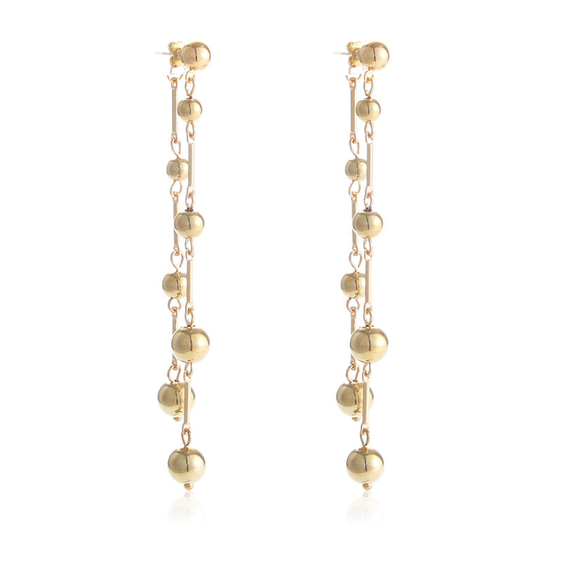 Wholesale Metal Vintage Beaded Round Handmade Cold Style Earrings